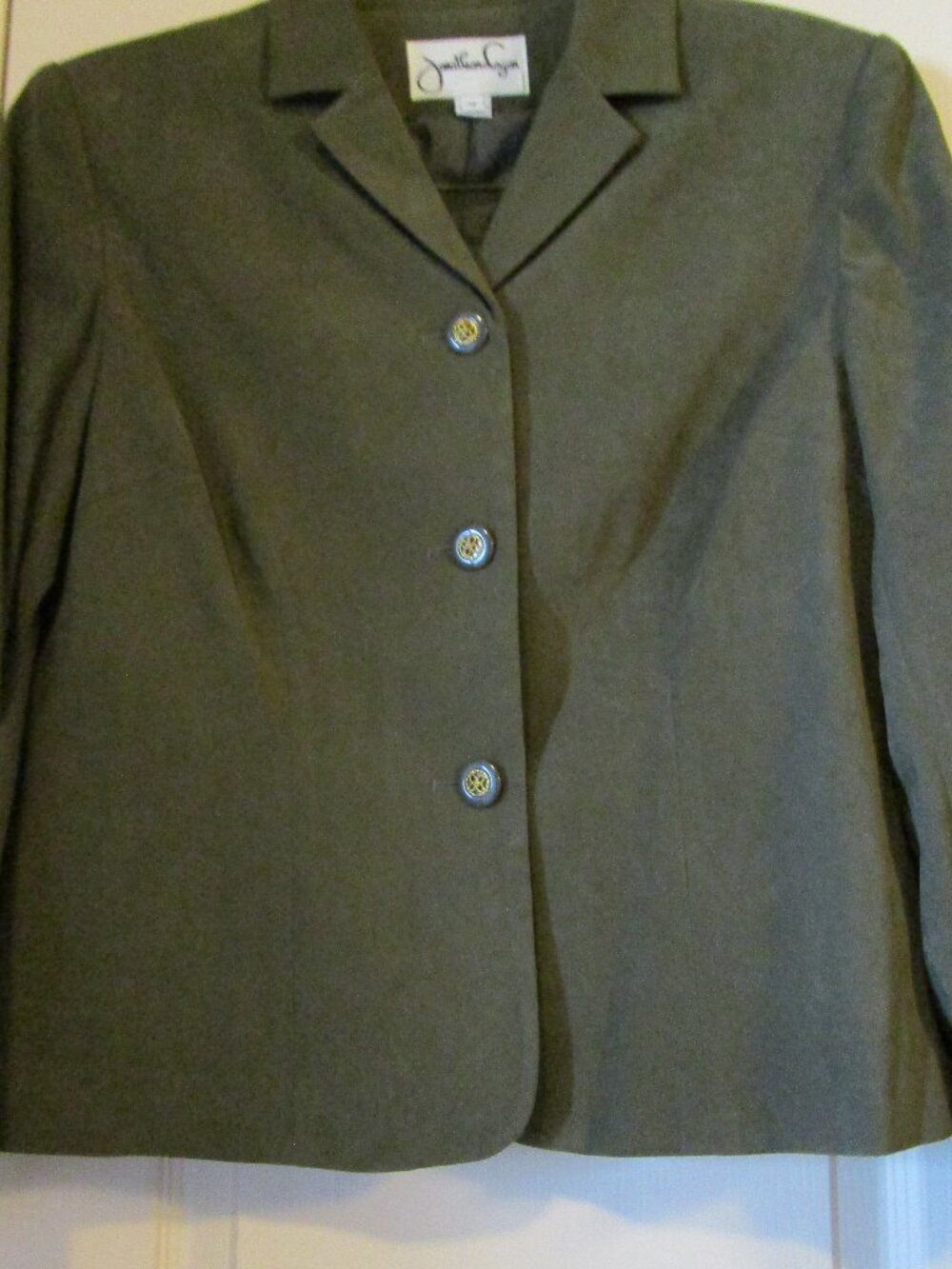 Jonathan Logan Blazer Size 12 Olive Green/ Brown